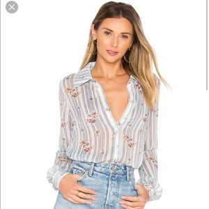 Majorelle floral blouse